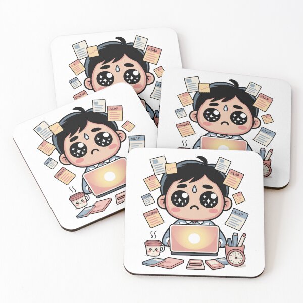 Item preview, Kawaii Office Worker on Deadline Day designed and sold by McVrax.