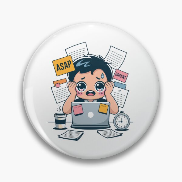 Item preview, Kawaii Office Worker on Deadline Day designed and sold by McVrax.