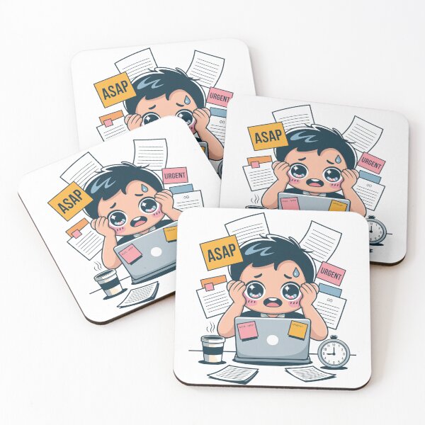 Item preview, Kawaii Office Worker on Deadline Day designed and sold by McVrax.