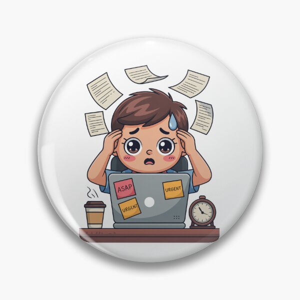 Item preview,  Kawaii Office Worker on Deadline Day designed and sold by McVrax.