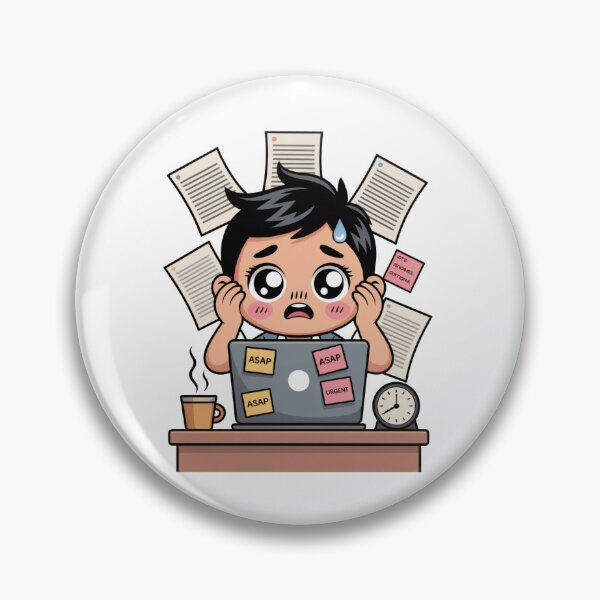 Item preview, Kawaii Office Worker on Deadline Day designed and sold by McVrax.