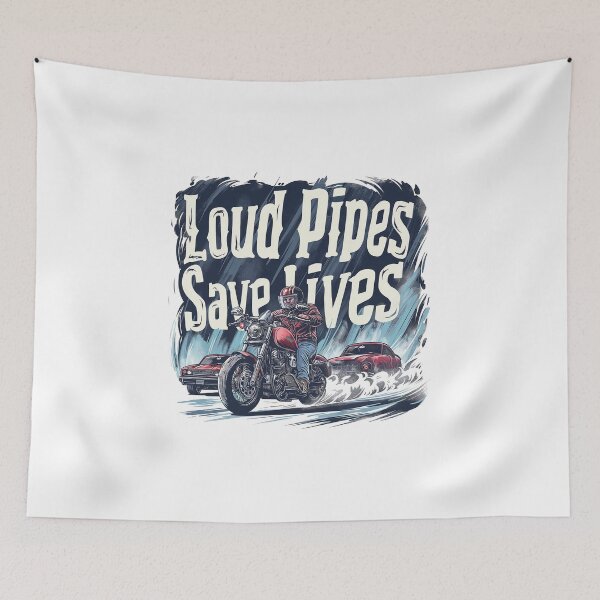 Item preview, Loud Pipes Save Lives designed and sold by Wrenchmark.