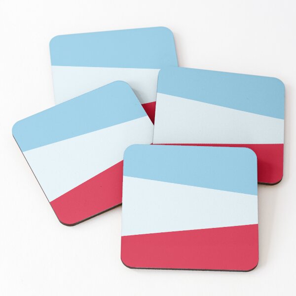 Item preview, RED, BABY BLUE and PALE BLUE GEOMETRIC DESIGN PRINT designed and sold by RachelMacht.