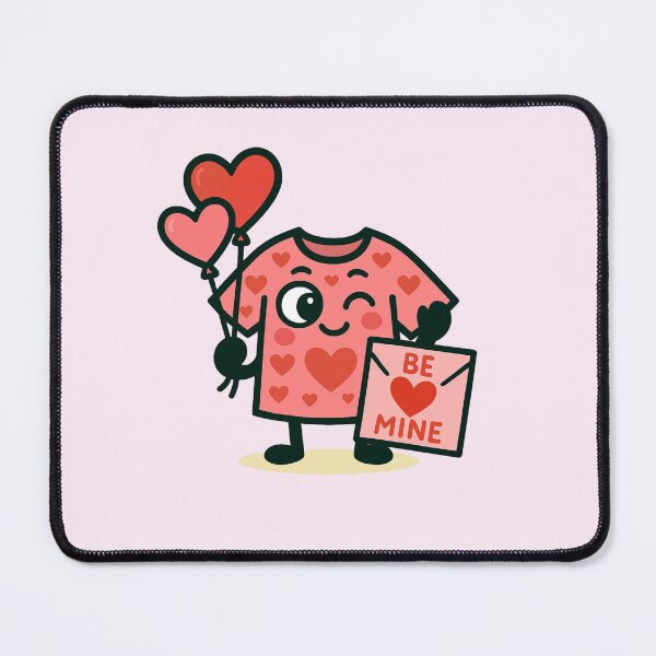 Item preview, Be Mine Balloons Tee – Valentine Character with Letter designed and sold by DariaCraft.