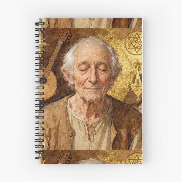 Item preview, De Lacey from Frankenstein Characters from Mary Shelley series illustration watercolor art designed and sold by Vintage Designs +.
