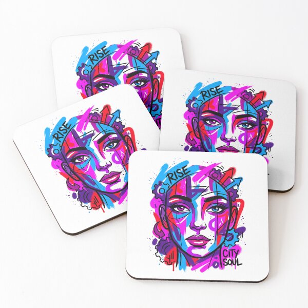 Item preview, Rise City Soul Abstract Face Street Art Graphic designed and sold by chattsuede.