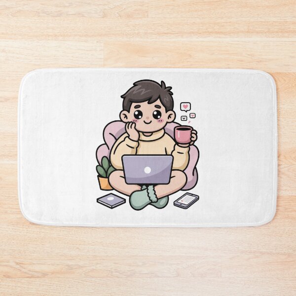 Item preview, Kawaii Remote Worker Cozy Day designed and sold by McVrax.