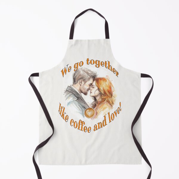 Item preview, We Go Together Like Coffee and Love - Romantic Couple Illustration designed and sold by TestudoDesign.