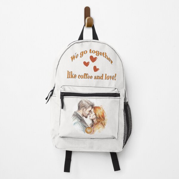 Item preview, We Go Together Like Coffee and Love - Romantic Couple Illustration designed and sold by TestudoDesign.