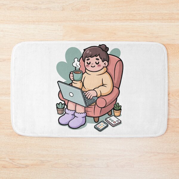 Item preview, Kawaii Remote Worker Cozy Day designed and sold by McVrax.