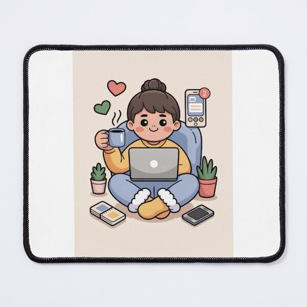Item preview, Kawaii Remote Worker Cozy Day designed and sold by McVrax.