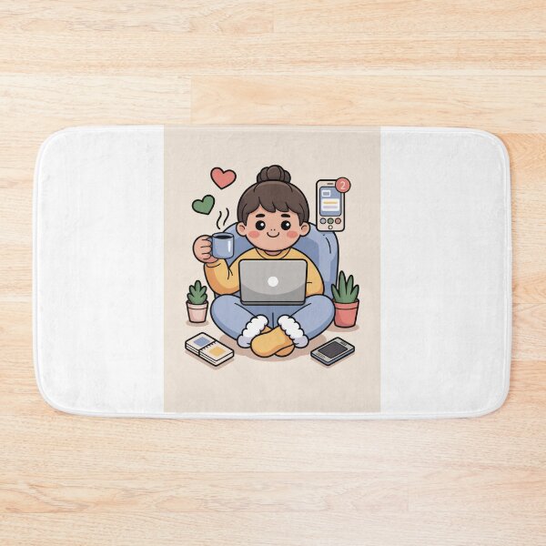 Item preview, Kawaii Remote Worker Cozy Day designed and sold by McVrax.