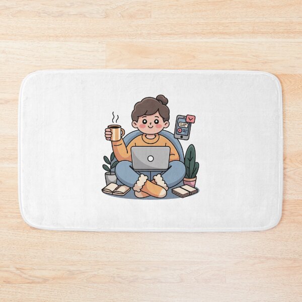 Item preview, Kawaii Remote Worker Cozy Day designed and sold by McVrax.