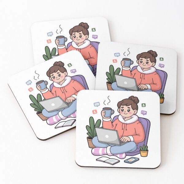 Item preview,  Kawaii Remote Worker Cozy Day designed and sold by McVrax.