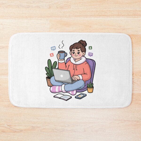 Item preview,  Kawaii Remote Worker Cozy Day designed and sold by McVrax.