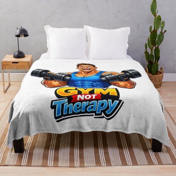 Item preview, Gym Not Therapy Workout Motivation designed and sold by HappyPatchEG.