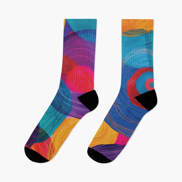 Item preview, Vibrant Overlapping Circles with Rhythmic Spirals designed and sold by DGtaLrtcom.
