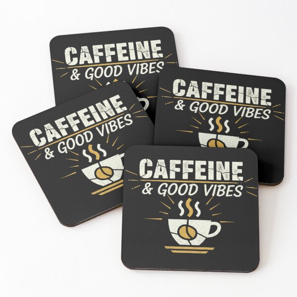 Item preview, Caffeine & Good Vibes Coffee Lover Vintage Distressed designed and sold by Hohohaxi.