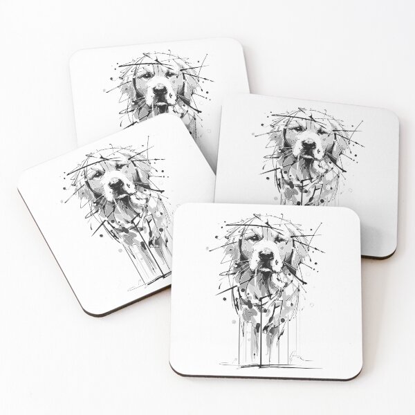 Item preview, Unleashed Lines: Expressive Dog Art Gold Retriever designed and sold by Pekilot.