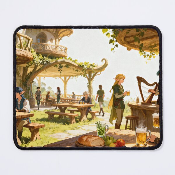 Item preview, Cozy Elven Tavern – Fantasy RPG Village Slice of Life Art designed and sold by athanasioungr.