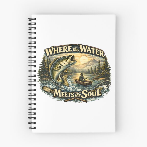 Item preview, Where the Water Meets the Soul – Spiritual Fishing Nature Art designed and sold by SVALANART.