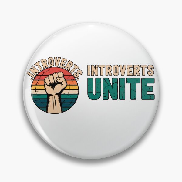 Item preview, FUNNY QUOTES Introverts Unite – Vintage Fist Retro Introvert Statement Design designed and sold by C3J7.