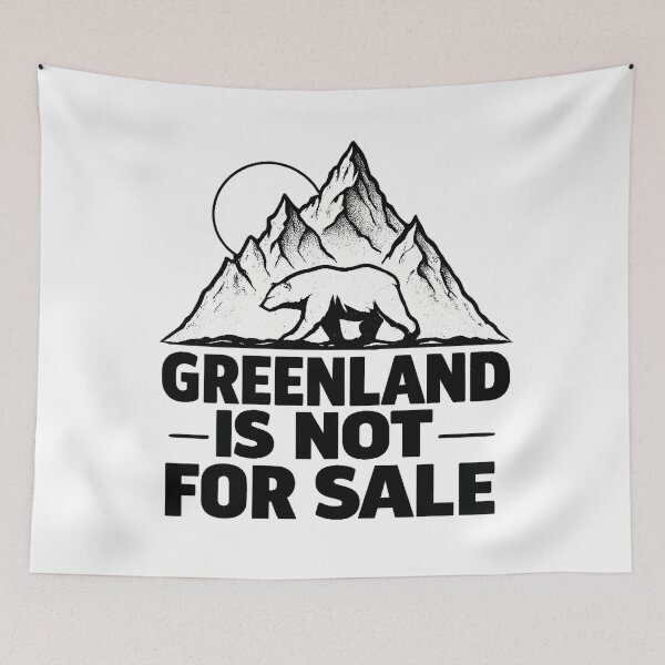 Item preview, Greenland Is Not For Sale – Minimalist Arctic Statement Design designed and sold by yaalow.