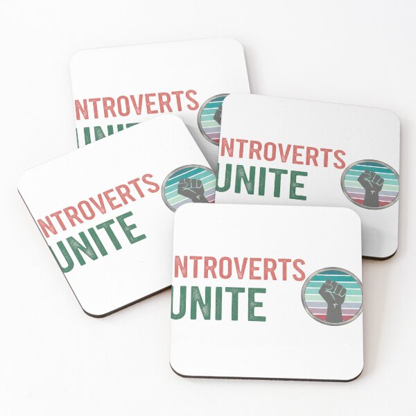 Item preview,  FUNNY QUOTES Introverts Unite – Vintage Fist Retro Introvert Statement Design designed and sold by C3J7.