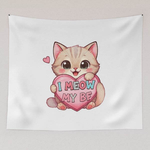 Item preview, Valentine Gift Cute Cat I Meow My BF designed and sold by PluffyPanda.