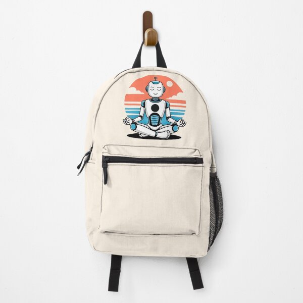 Item preview, Meditating Robot Yoga Retro Sky designed and sold by VibrArtco.