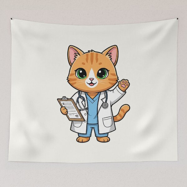 Item preview, Cute Doctor Cat designed and sold by HoopeStylee.