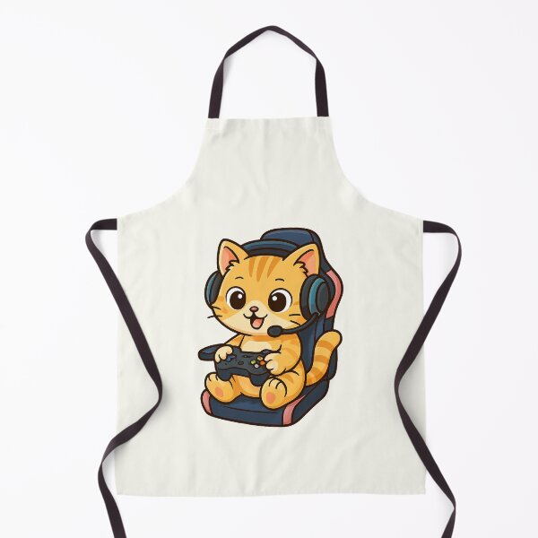 Item preview, Gaming Cat Illustration designed and sold by HoopeStylee.
