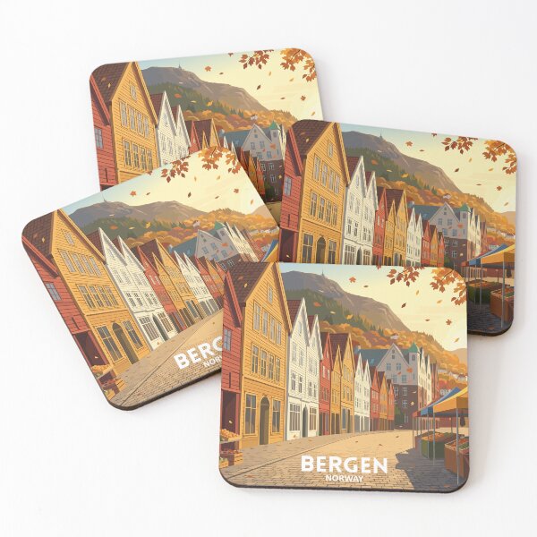 Item preview, Bergen Norway - Travel art designed and sold by Marciolini.