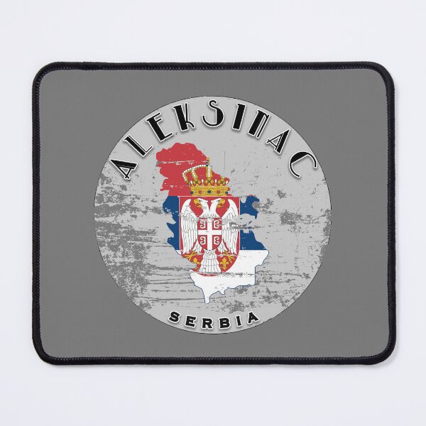 Item preview, Aleksinac Serbia Flag Worn  designed and sold by World Designs.