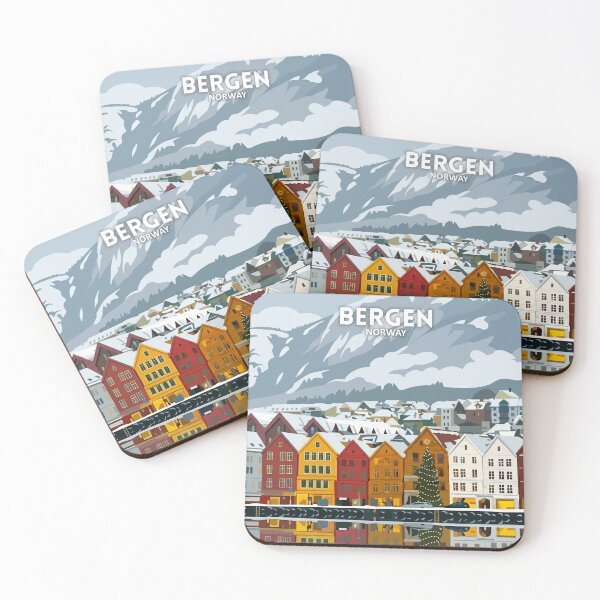 Item preview, Bergen Norway - Travel art designed and sold by Marciolini.