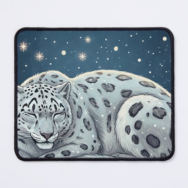 Item preview, Mystic Snow Leopard – Enchanted Winter Night designed and sold by Iras-Art-Corner.