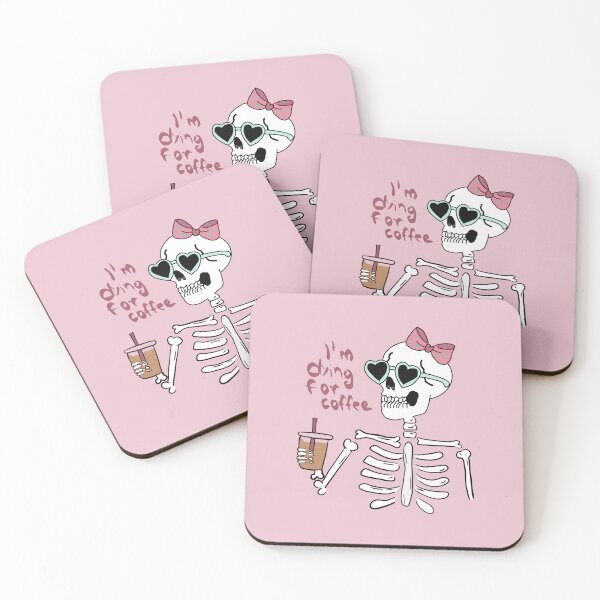 Item preview, Cute Skeleton Coffee Lover – Funny Pastel Illustration designed and sold by MaggesticDesigns.