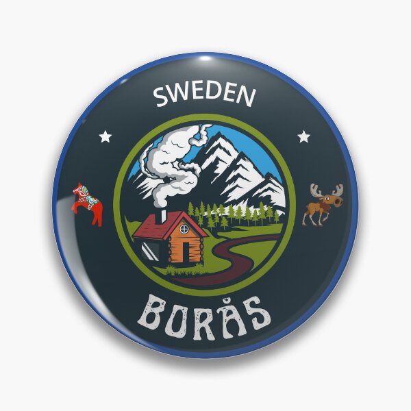 Item preview, Borås Sweden Emblem | Scandinavian Travel Badge Design designed and sold by World Designs.