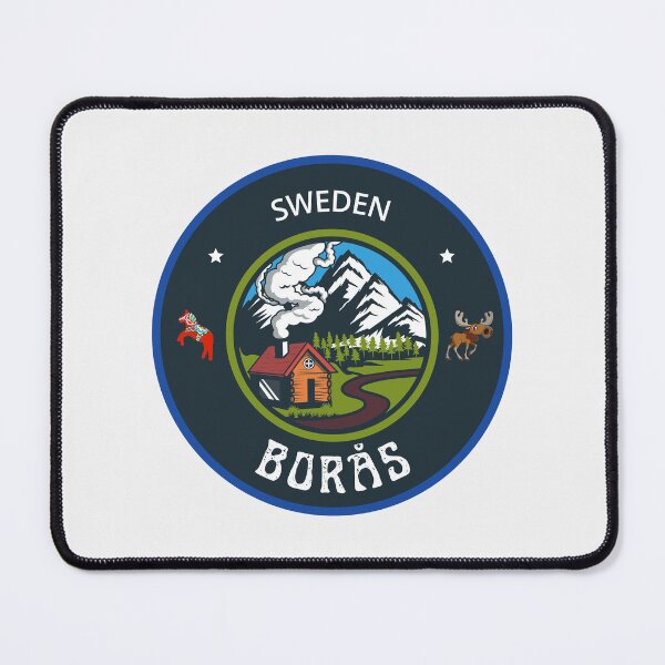Item preview, Borås Sweden Emblem | Scandinavian Travel Badge Design designed and sold by World Designs.
