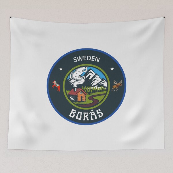 Item preview, Borås Sweden Emblem | Scandinavian Travel Badge Design designed and sold by World Designs.
