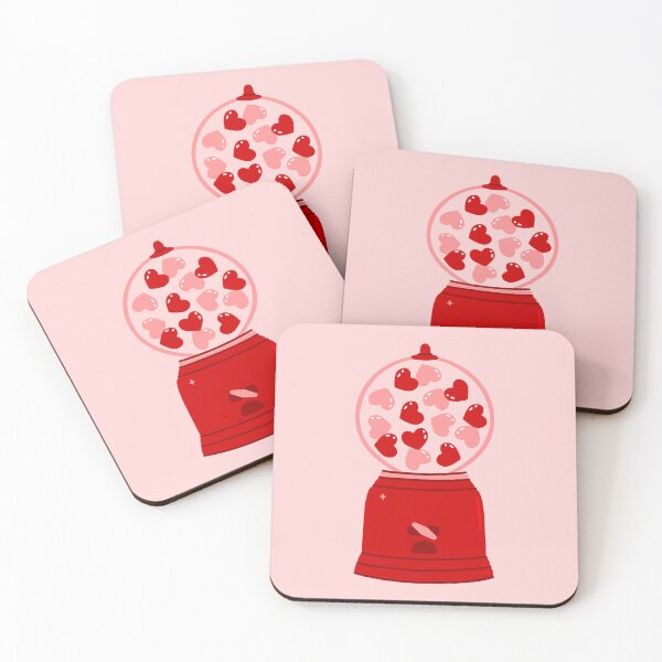 Item preview, heart love valentine gum machine gumballs designed and sold by Gossip Rag.