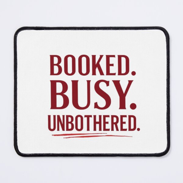 Item preview, Booked Busy Unbothered, Bold Hustle Motivation Typography designed and sold by NRcollections24.