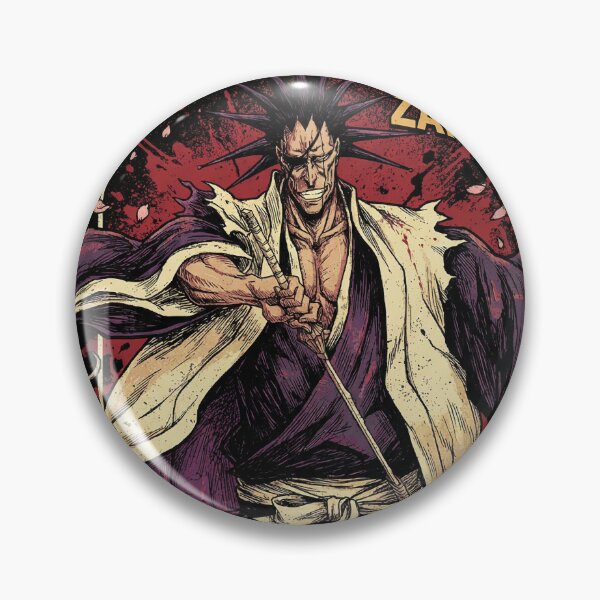 Item preview, Kenpachi Eleventh Division Captain Wild Eyepatch Berserker Giant Cleaver Fan Art Portrait Poster T-Shirt Sticker Print Gift designed and sold by Senpaiwaves.