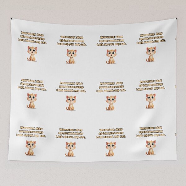 Item preview, Warning: May spontaneously talk about my cat. designed and sold by NatureUnleashed.