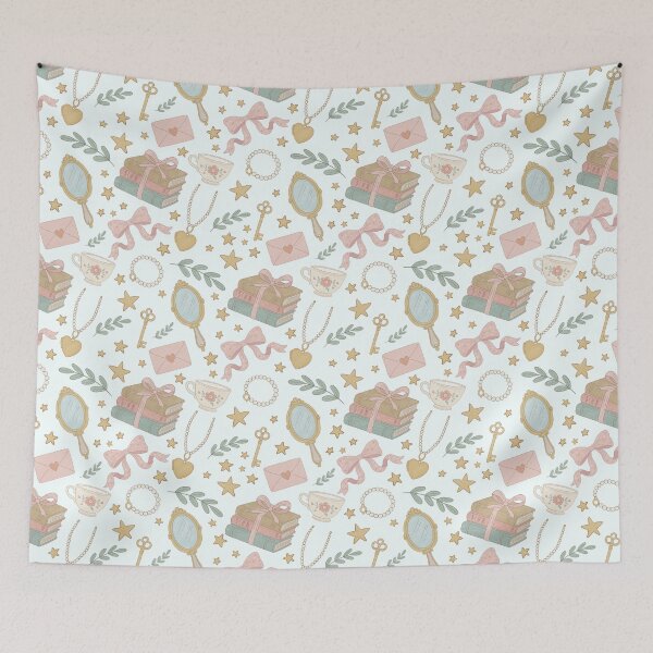 Item preview, Vintage Keepsakes Seamless Pattern designed and sold by SpiritedArtwork.