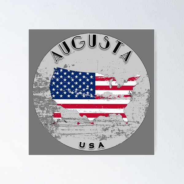 Item preview, Augusta United States of America | Worn Flag Travel Badge designed and sold by World Designs.