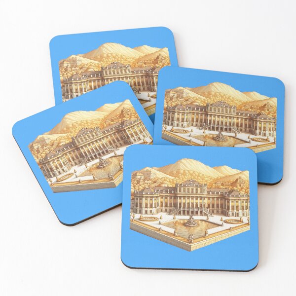 Item preview, Schönbrunn Palace – Cute 3D Sketch Label of Austria,  designed and sold by PaintMeWorld.