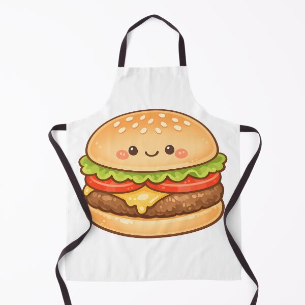 Item preview, Kawaii Happy Cheeseburger - Cute Cartoon Beef Burger designed and sold by FamaPod.