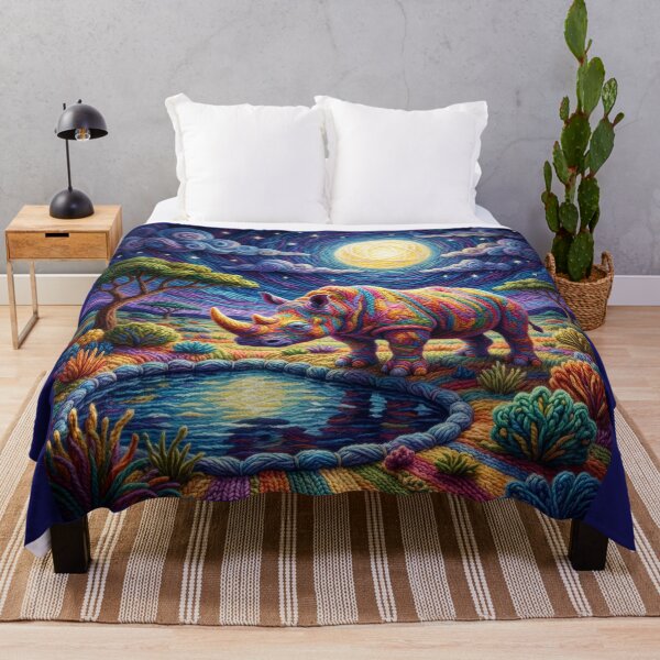 Item preview, Rhino Under the Moonlight designed and sold by Tridentulus.