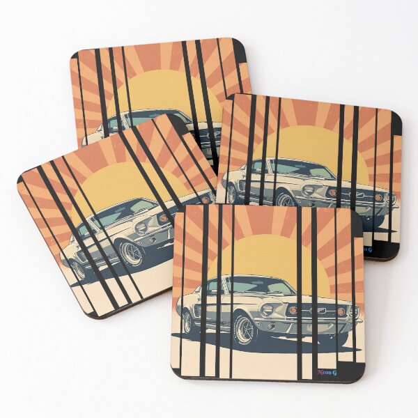 Item preview, For Mustan Fastbac 1967, retro illustration 7 designed and sold by Neon G.